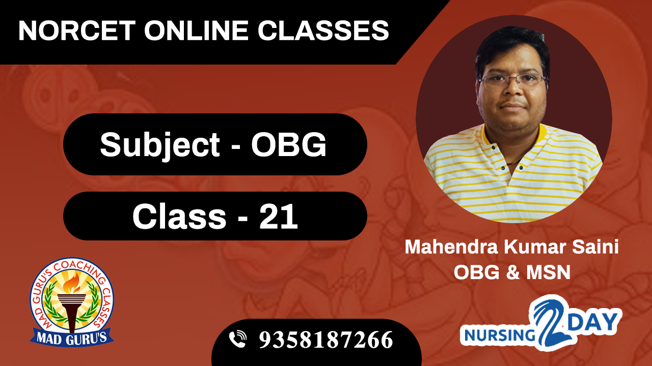 NORCET OBG Class 21